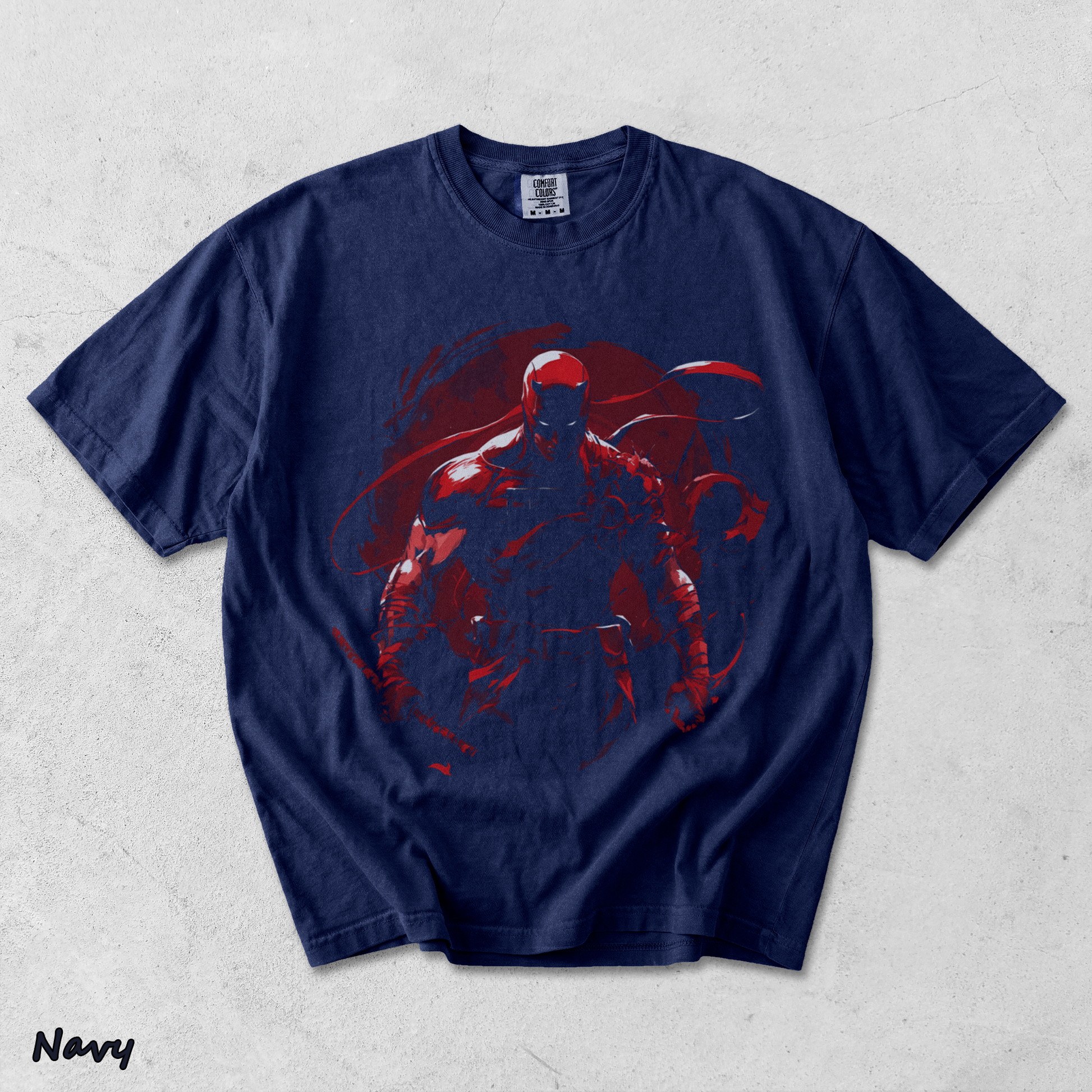 Daredevil Born T-shirt back - True Navy mockup