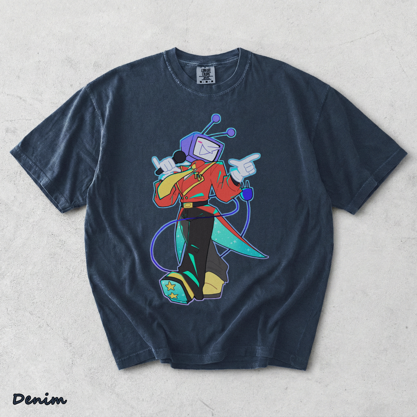 Deltarune Tenna Spamton Indie Game - Denim mockup