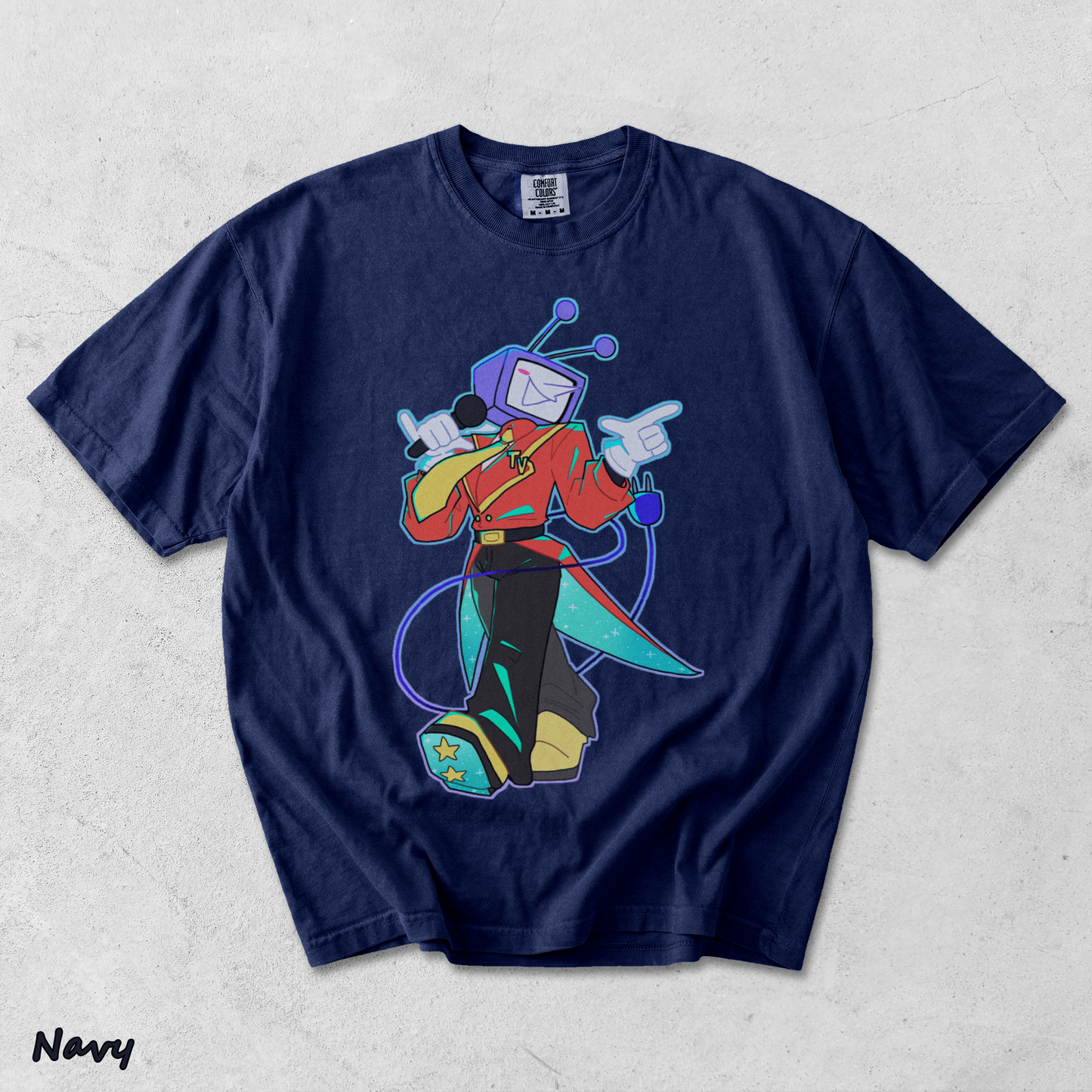 Deltarune Tenna Spamton Indie Game - True Navy mockup