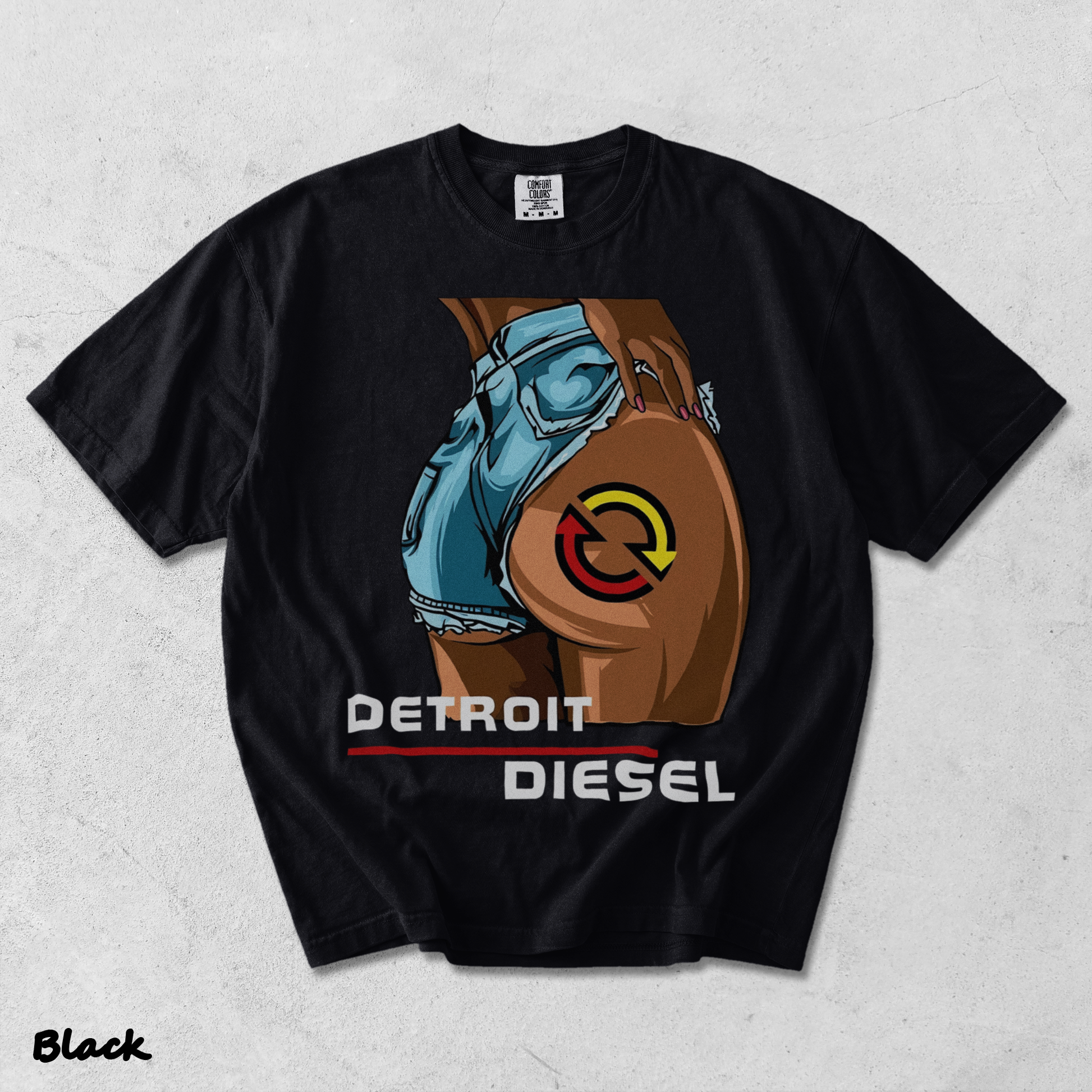 Detroit Diesel Engine Lady Girl - Black mockup