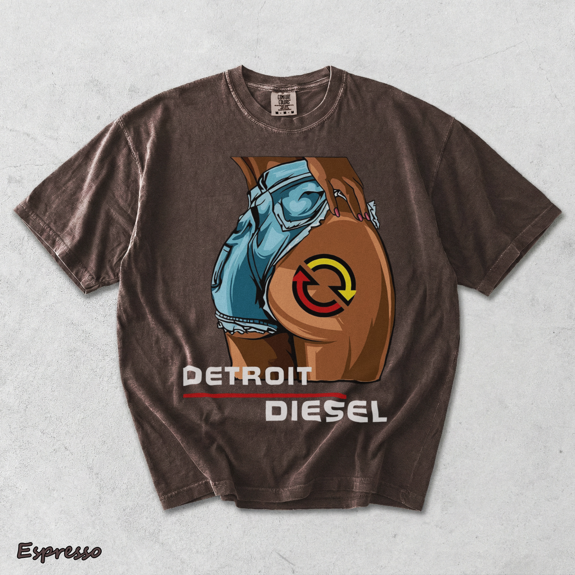 Detroit Diesel Engine Lady Girl - Espresso mockup