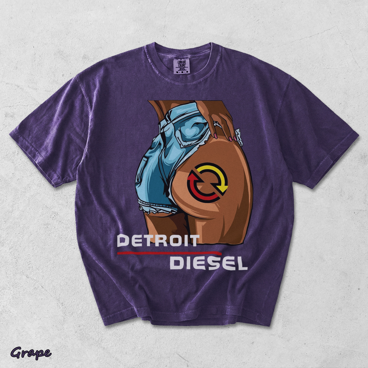Detroit Diesel Engine Lady Girl - Grape mockup