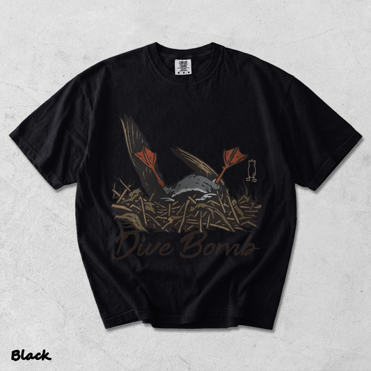 Dive Bomb Duck Upside Down - Black mockup