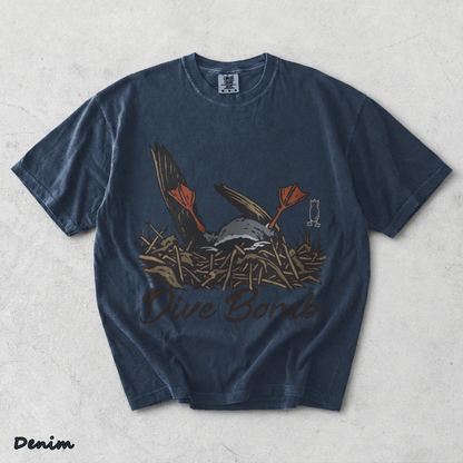 Dive Bomb Duck Upside Down - Denim mockup