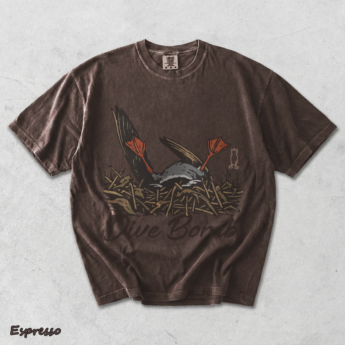 Dive Bomb Duck Upside Down - Espresso mockup
