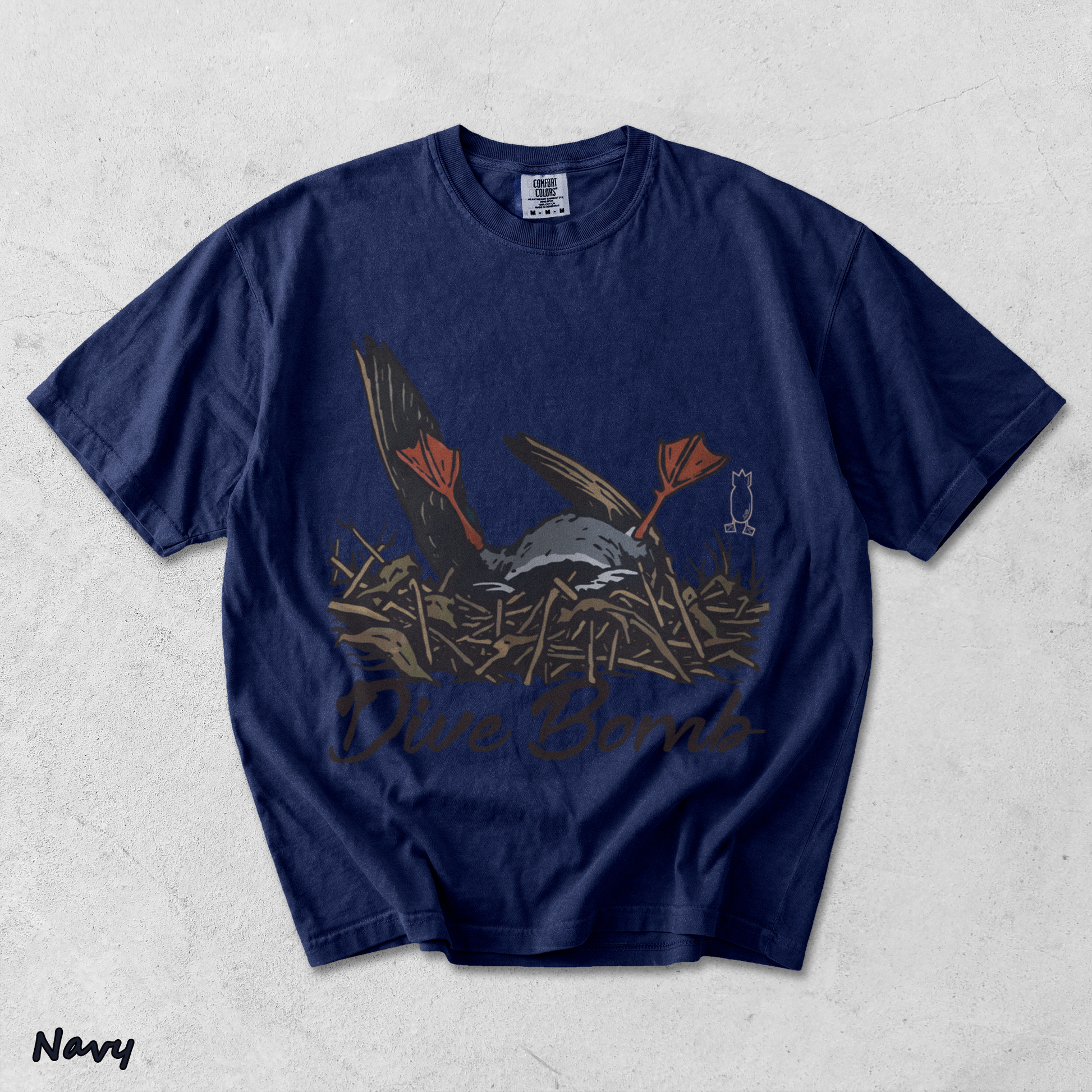 Dive Bomb Duck Upside Down - True Navy mockup