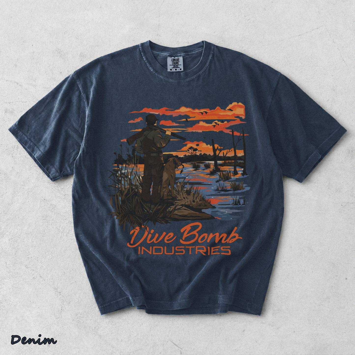 Dive Bomb Hunting - Denim mockup