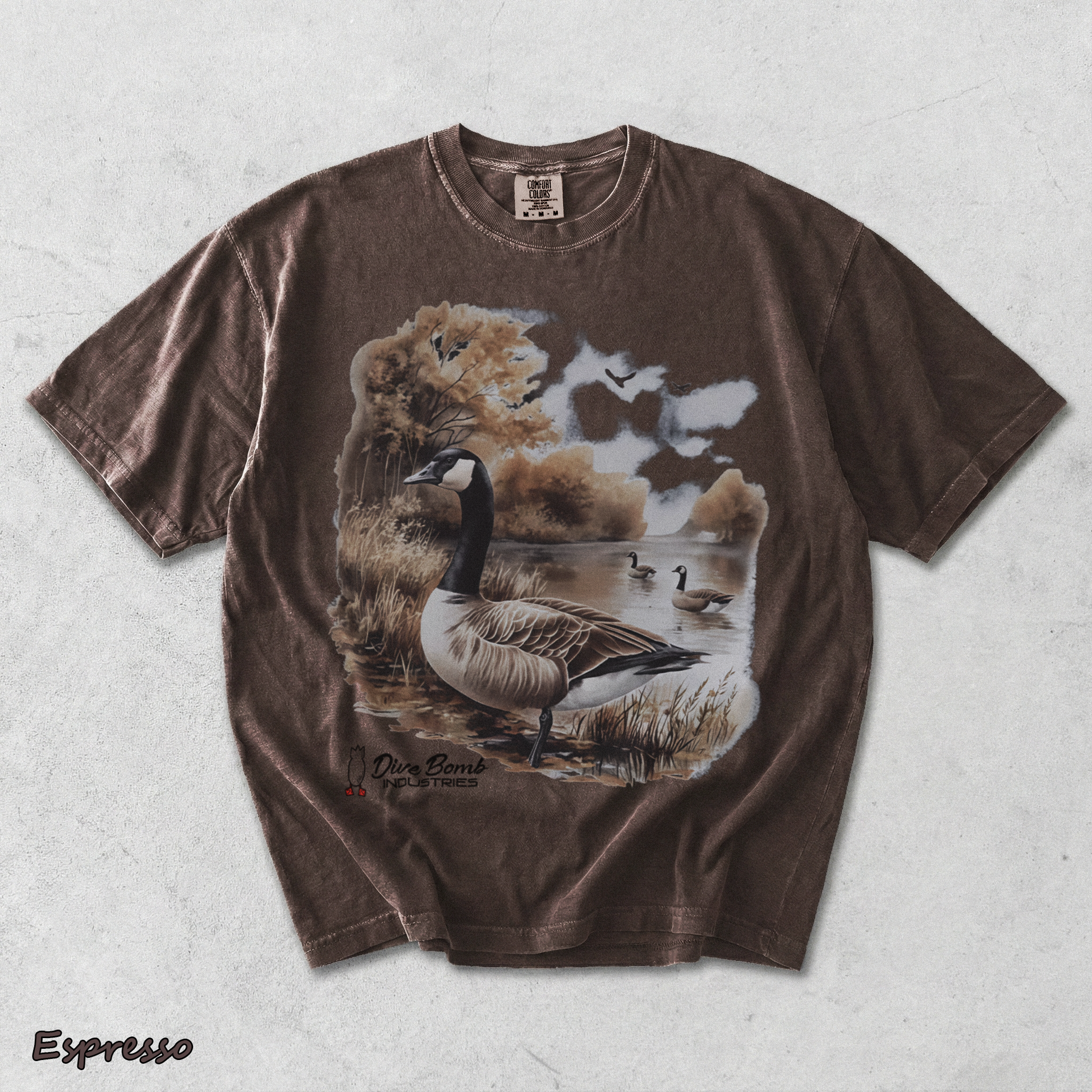 Dive Bomb Industries back - Espresso mockup