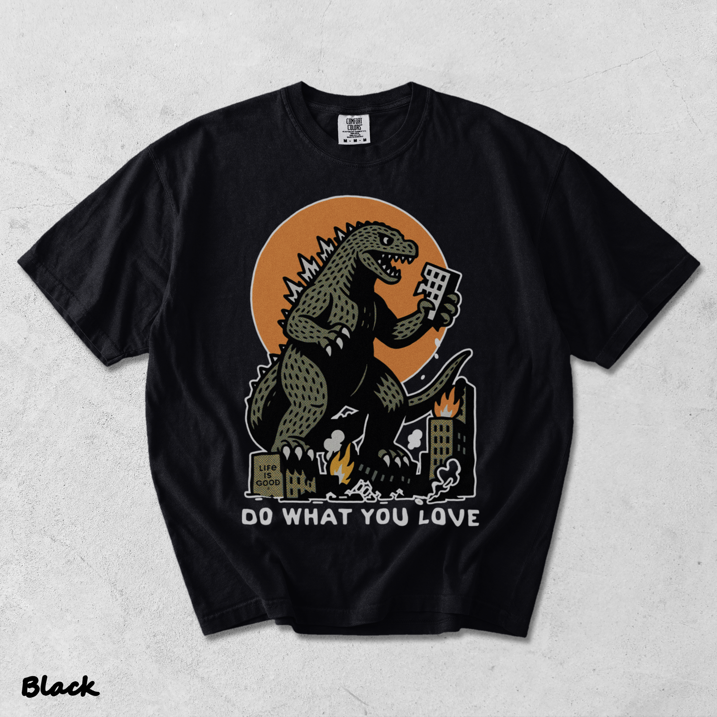 Do What You Love Zilla Back - Black mockup