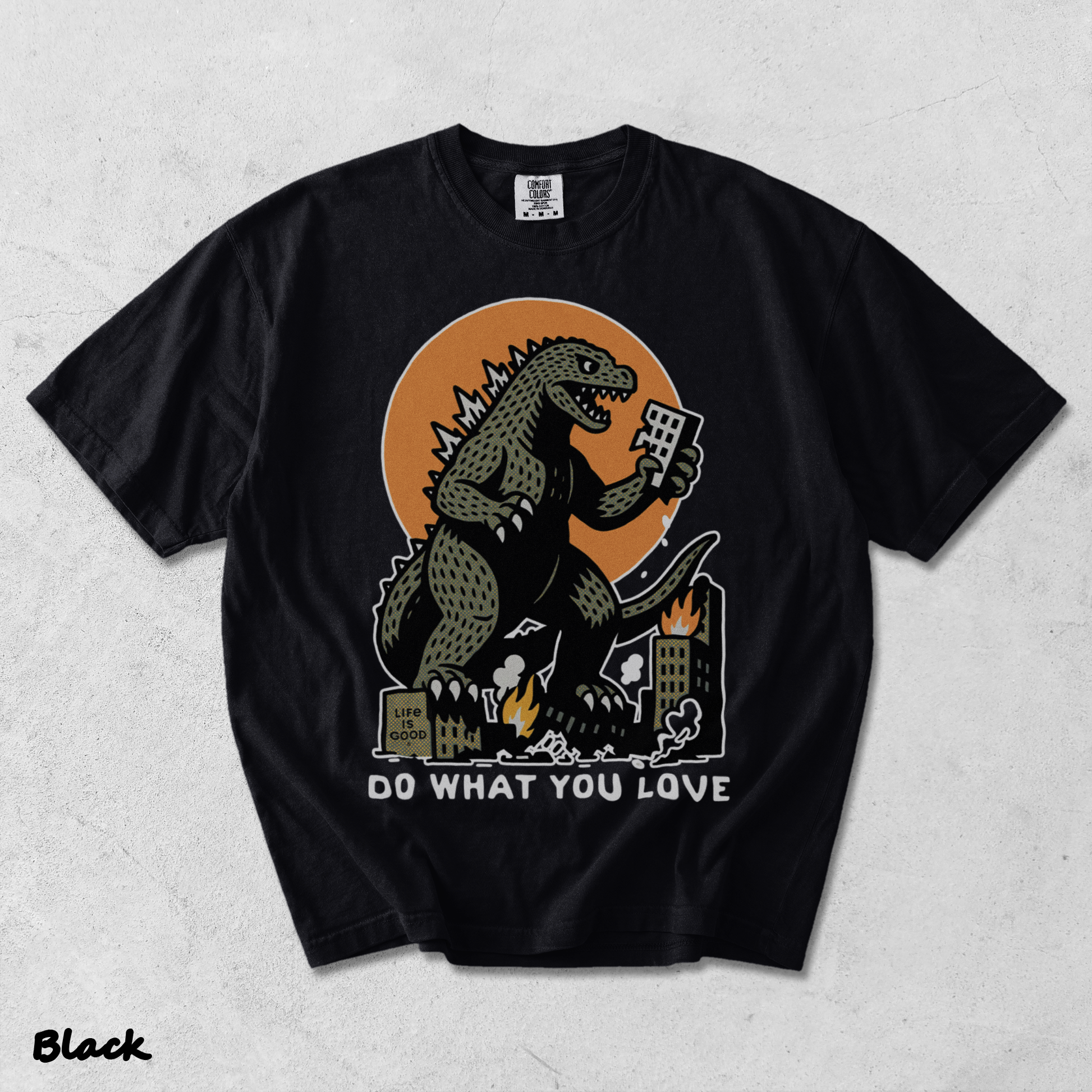 Do What You Love Zilla Back - Black mockup