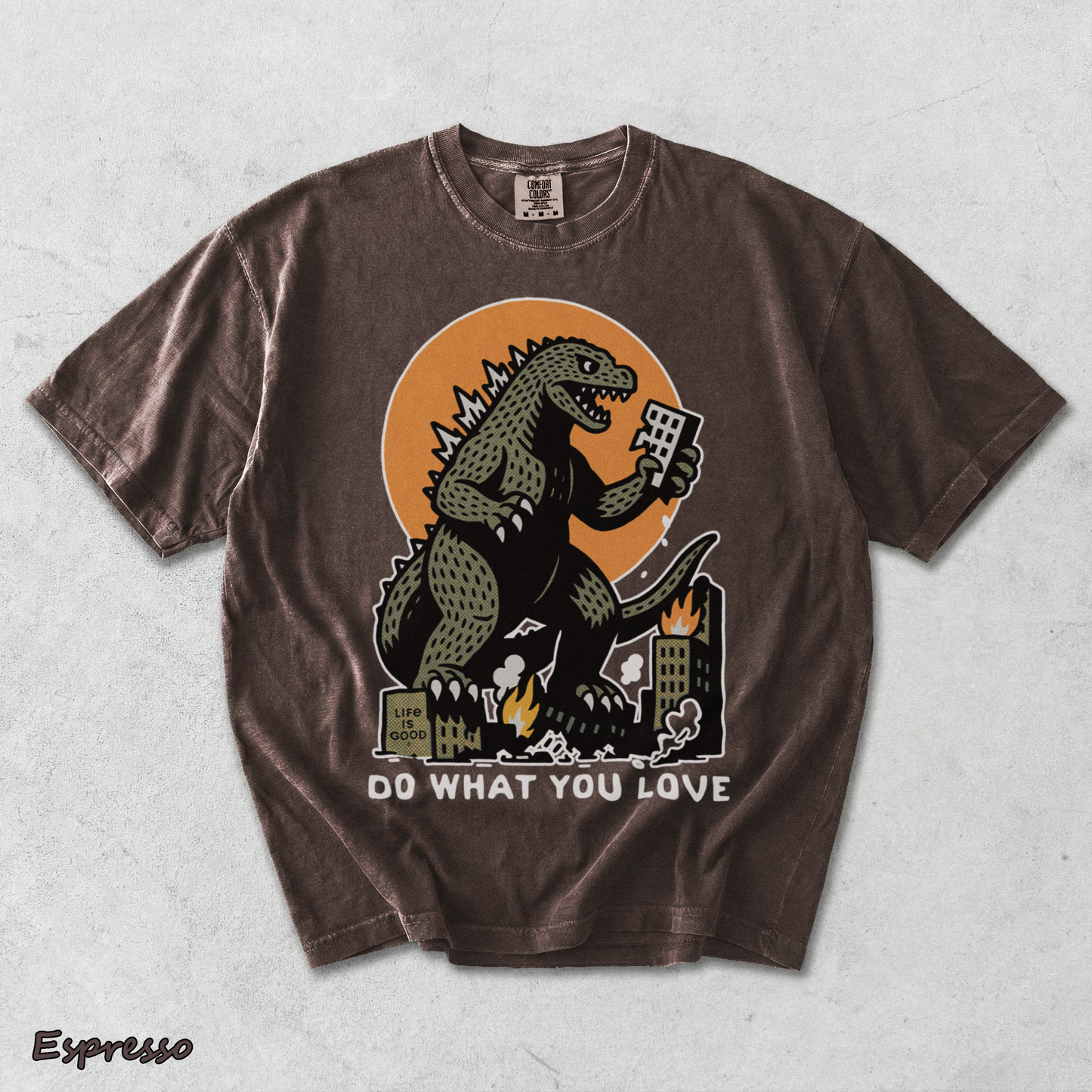 Do What You Love Zilla Back - Espresso mockup