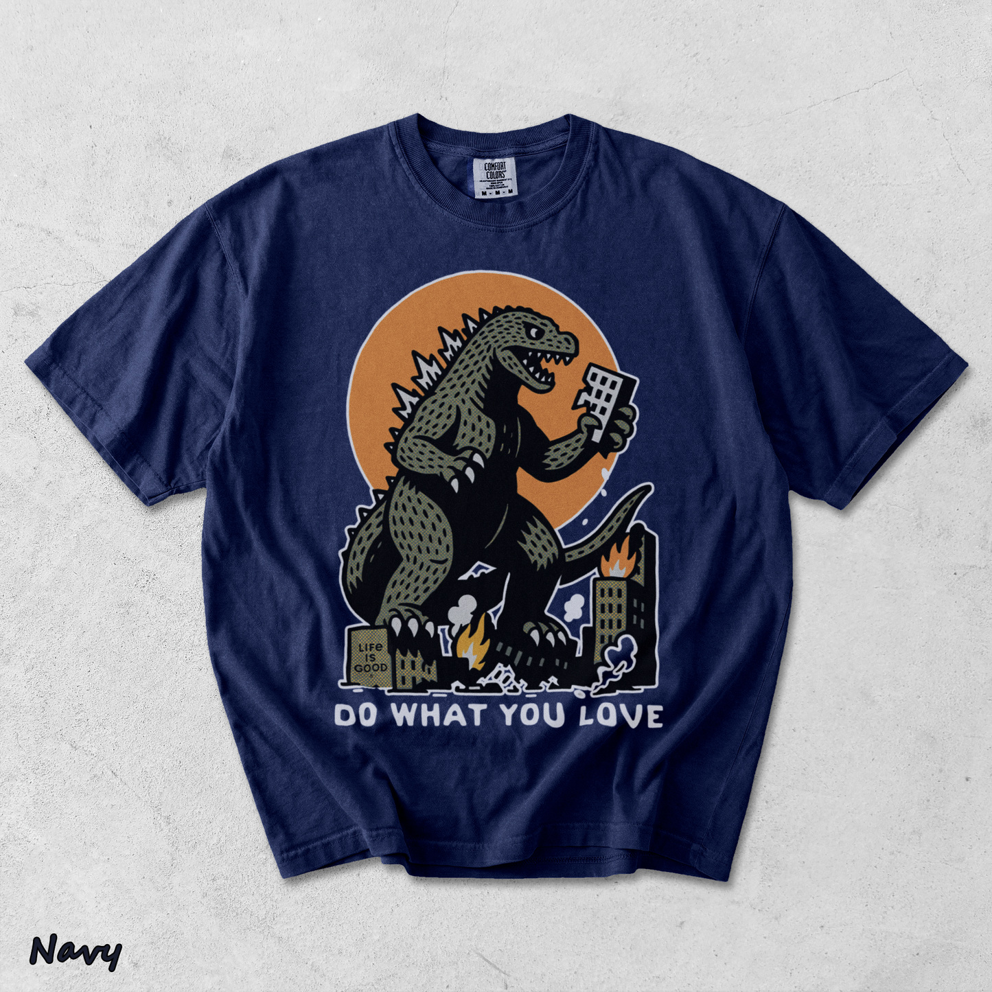 Do What You Love Zilla Back - True Navy mockup