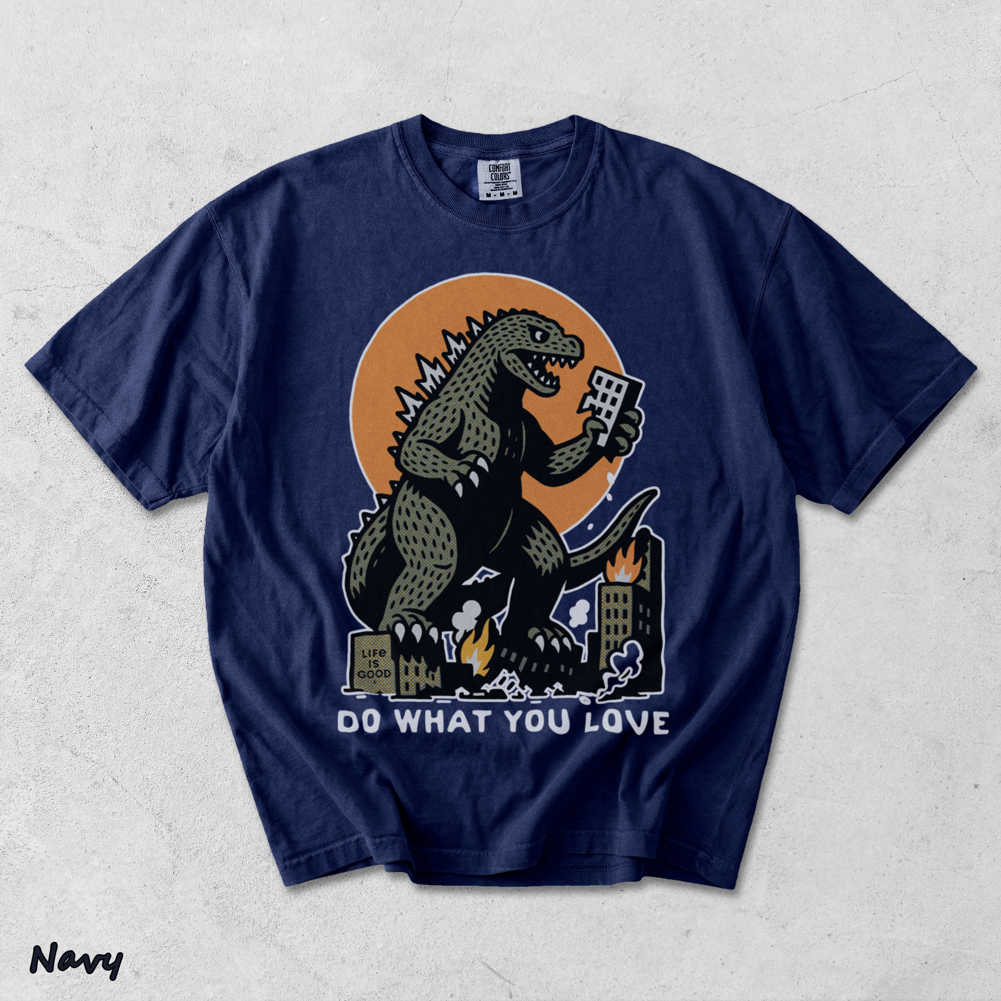 Do What You Love Zilla Back - True Navy mockup
