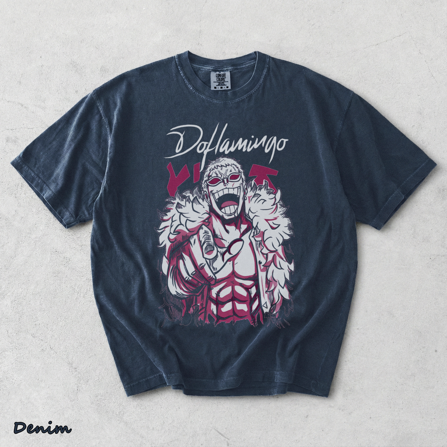 Doflamingo Front - Denim mockup