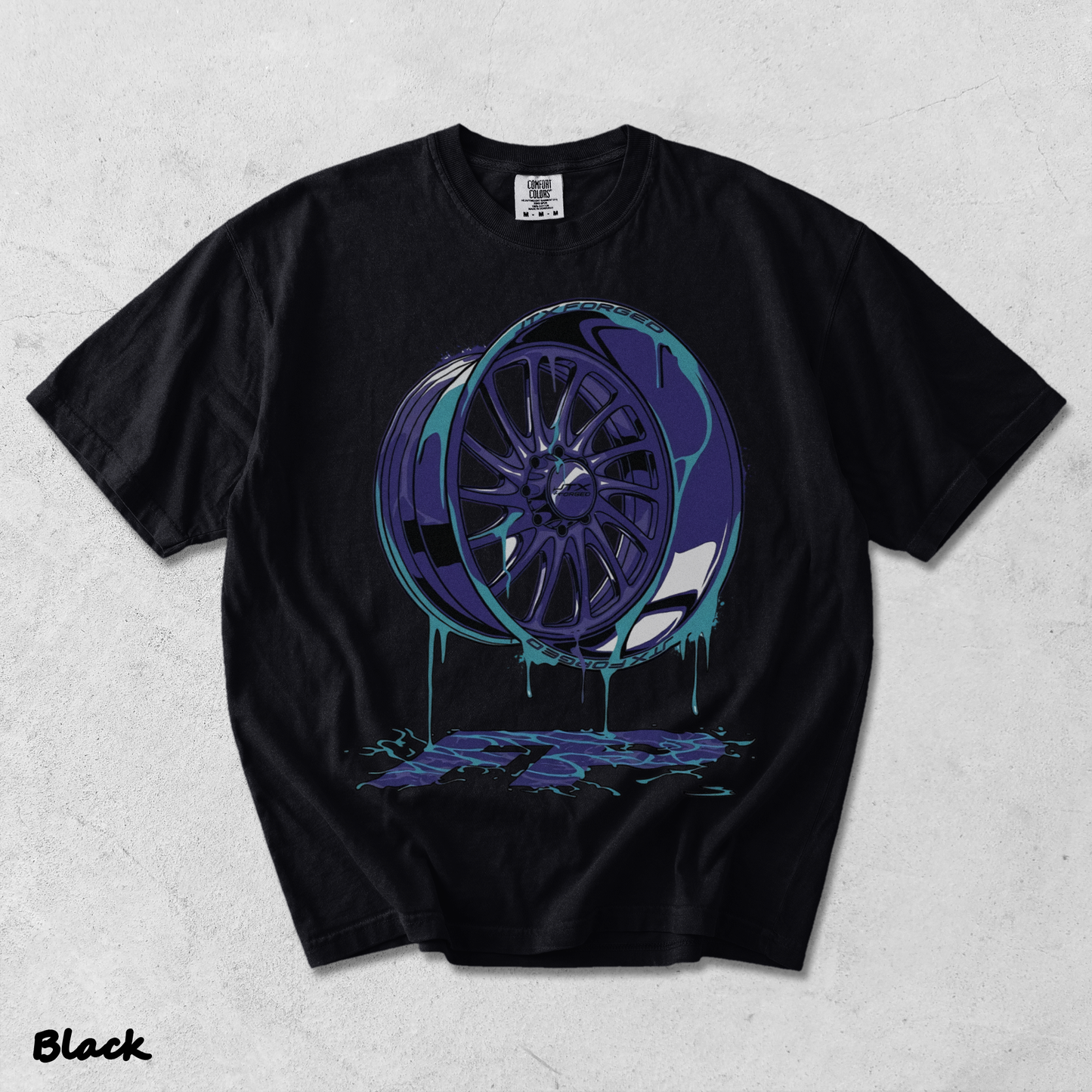 Dripping Rim Wheel - Black mockup
