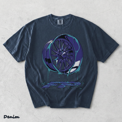 Dripping Rim Wheel - Denim mockup