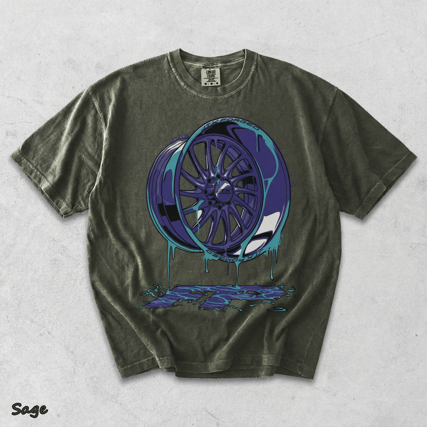 Dripping Rim Wheel - Sage mockup