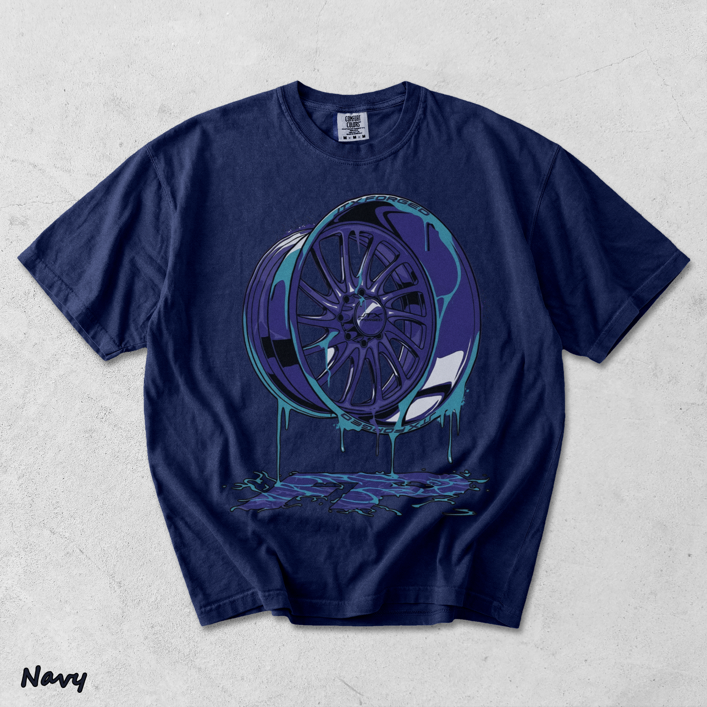 Dripping Rim Wheel - True Navy mockup