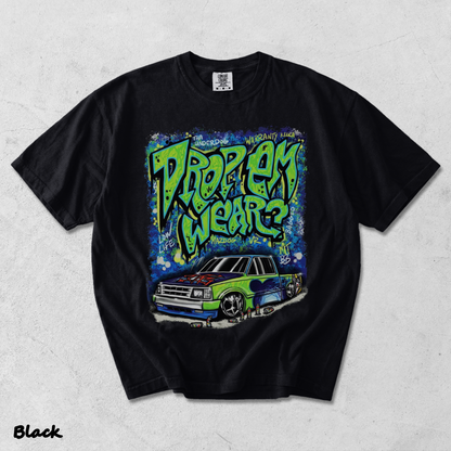 Drop Em Wearz Graffiti Truck - Black mockup