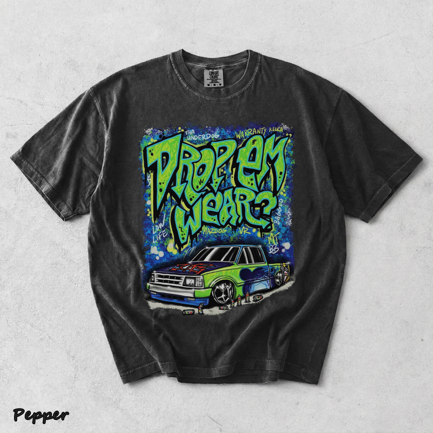 Drop Em Wearz Graffiti Truck - Pepper mockup
