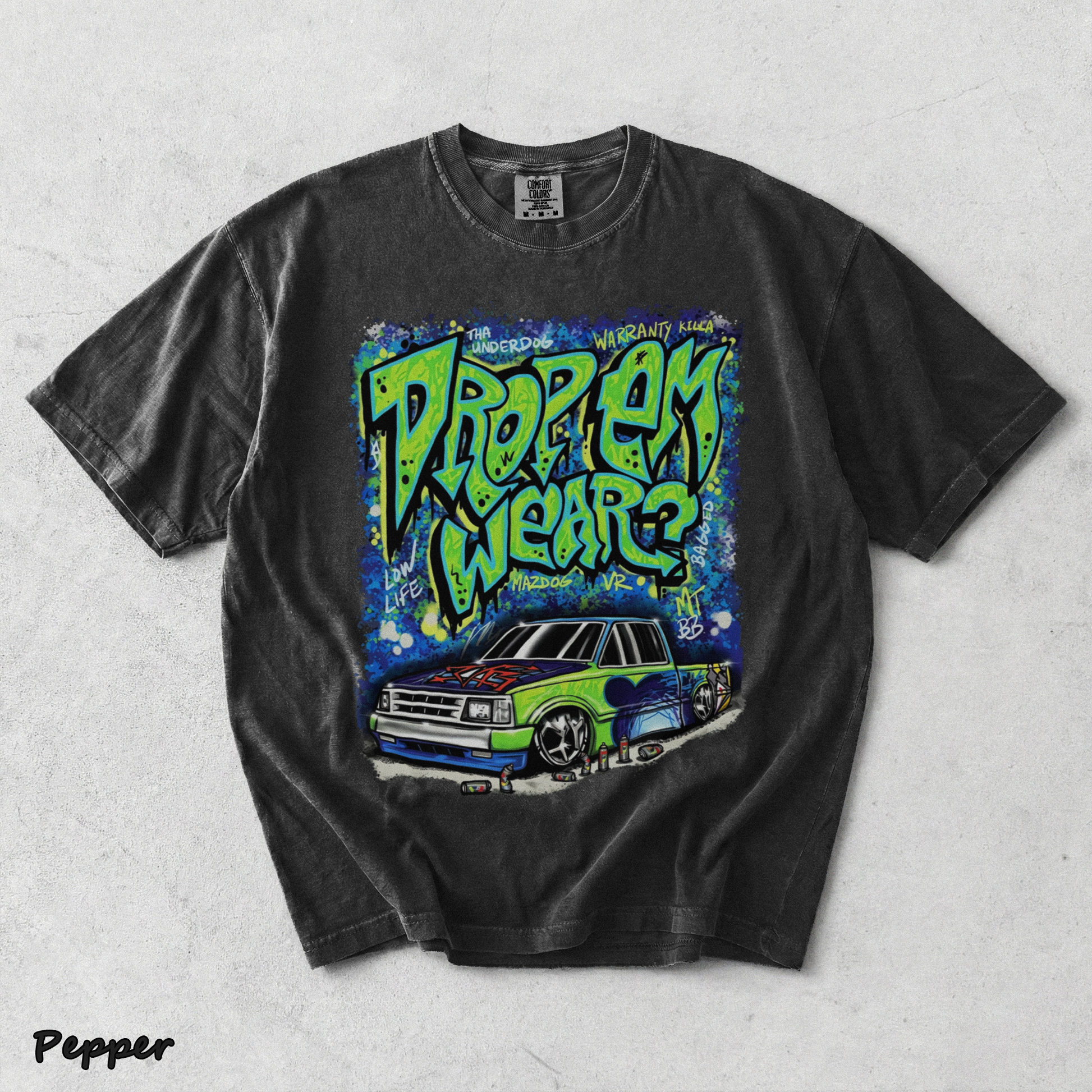 Drop Em Wearz Graffiti Truck - Pepper mockup