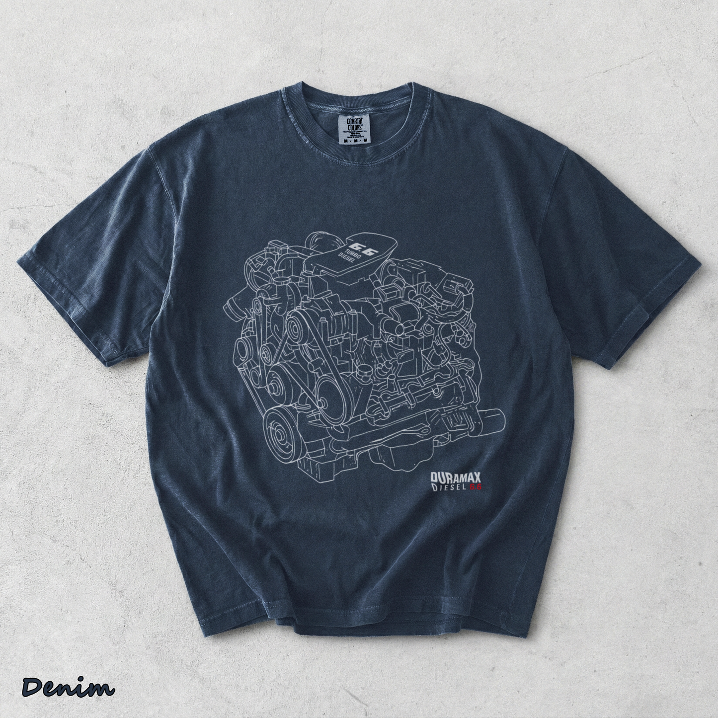 Duramax 6.6 Diesel Engine - Denim mockup