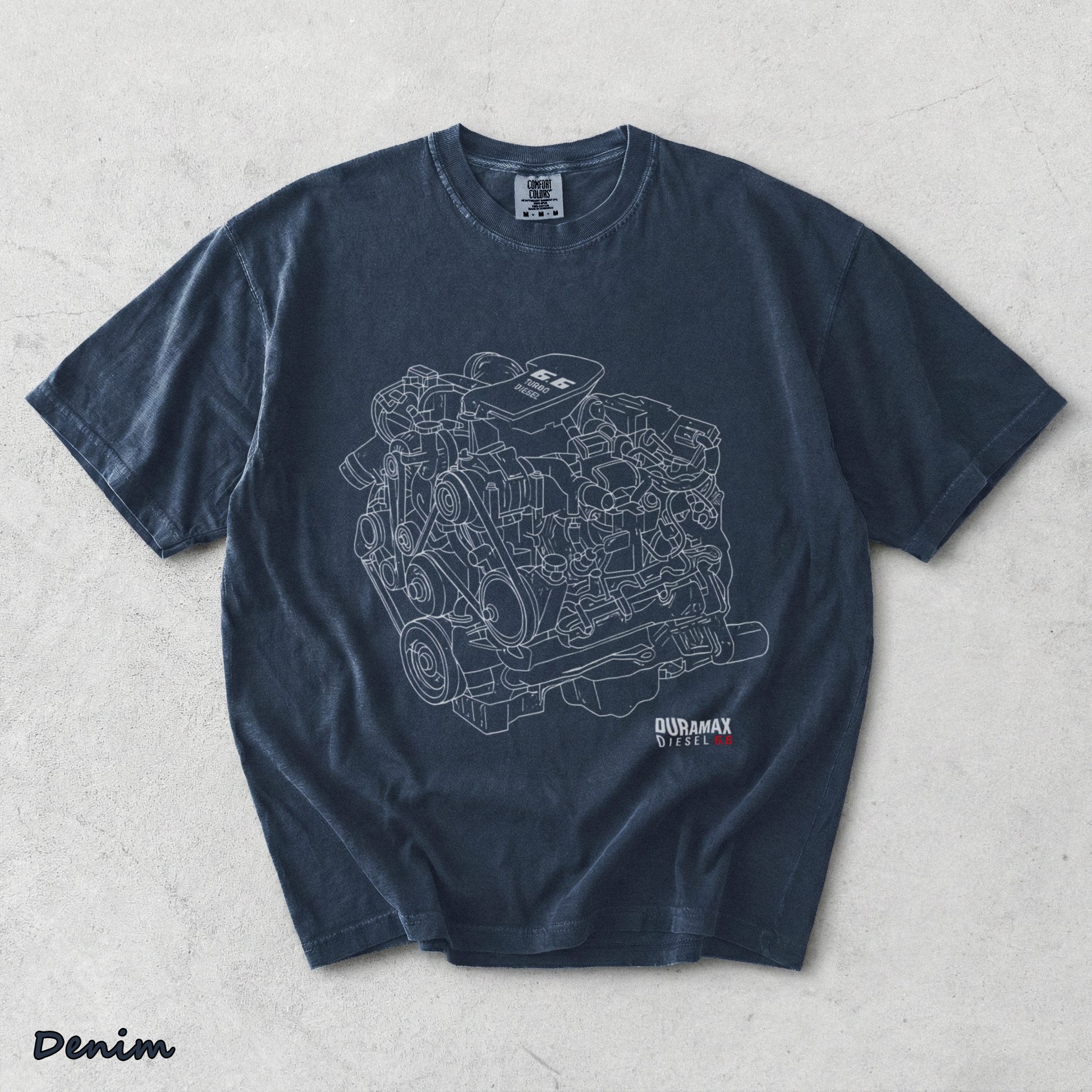 Duramax 6.6 Diesel Engine - Denim mockup