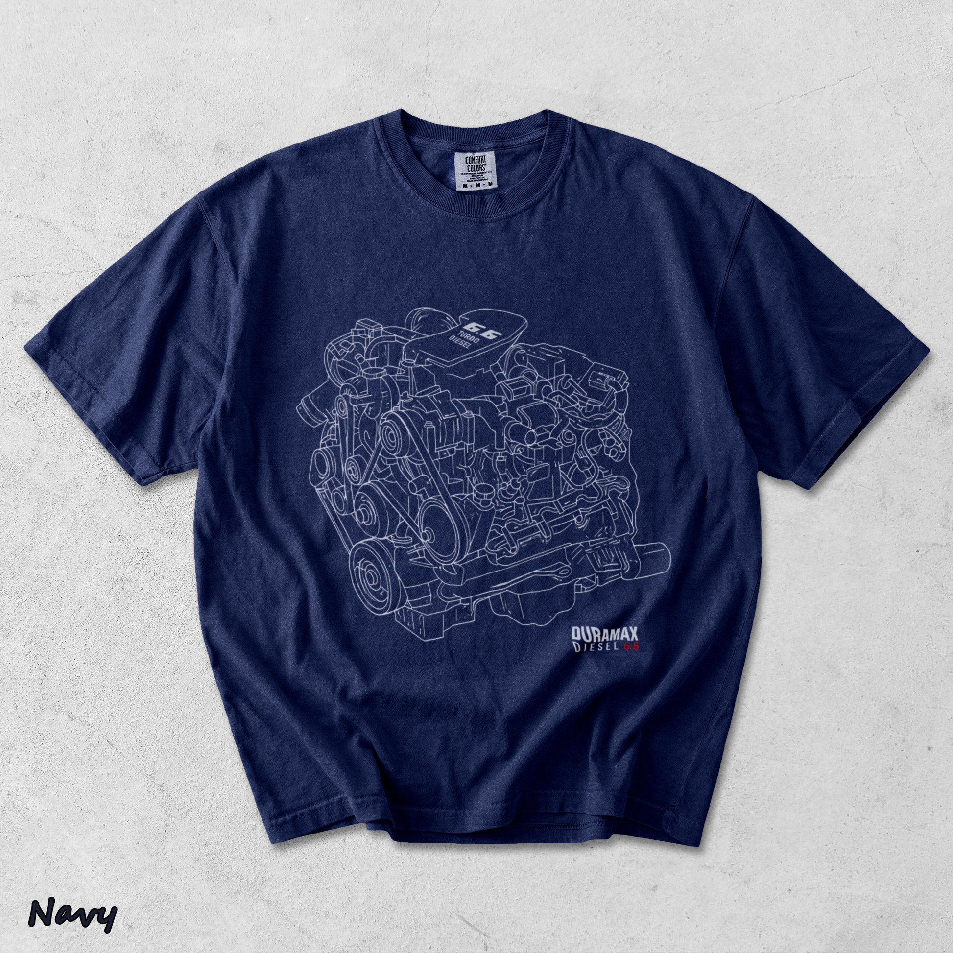 Duramax 6.6 Diesel Engine - True Navy mockup
