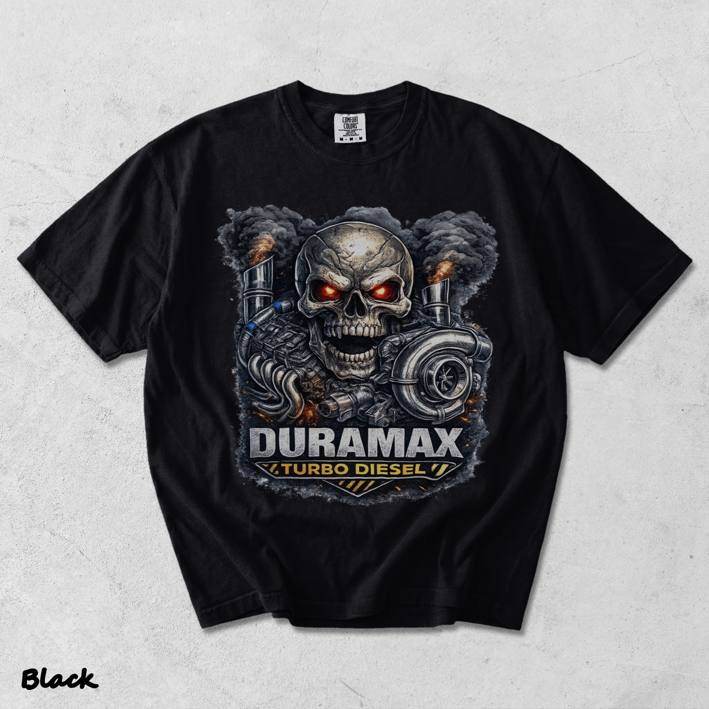 Duramax Turbo Diesel Skull - Black mockup