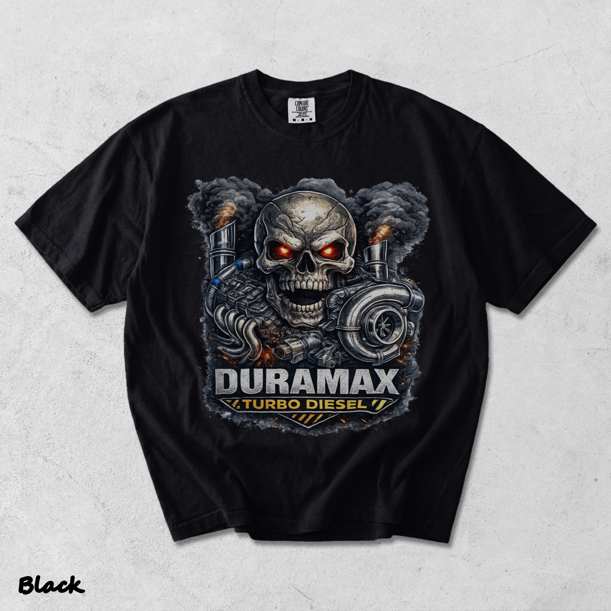 Duramax Turbo Diesel Skull - Black mockup