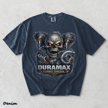 Duramax Turbo Diesel Skull - Denim mockup