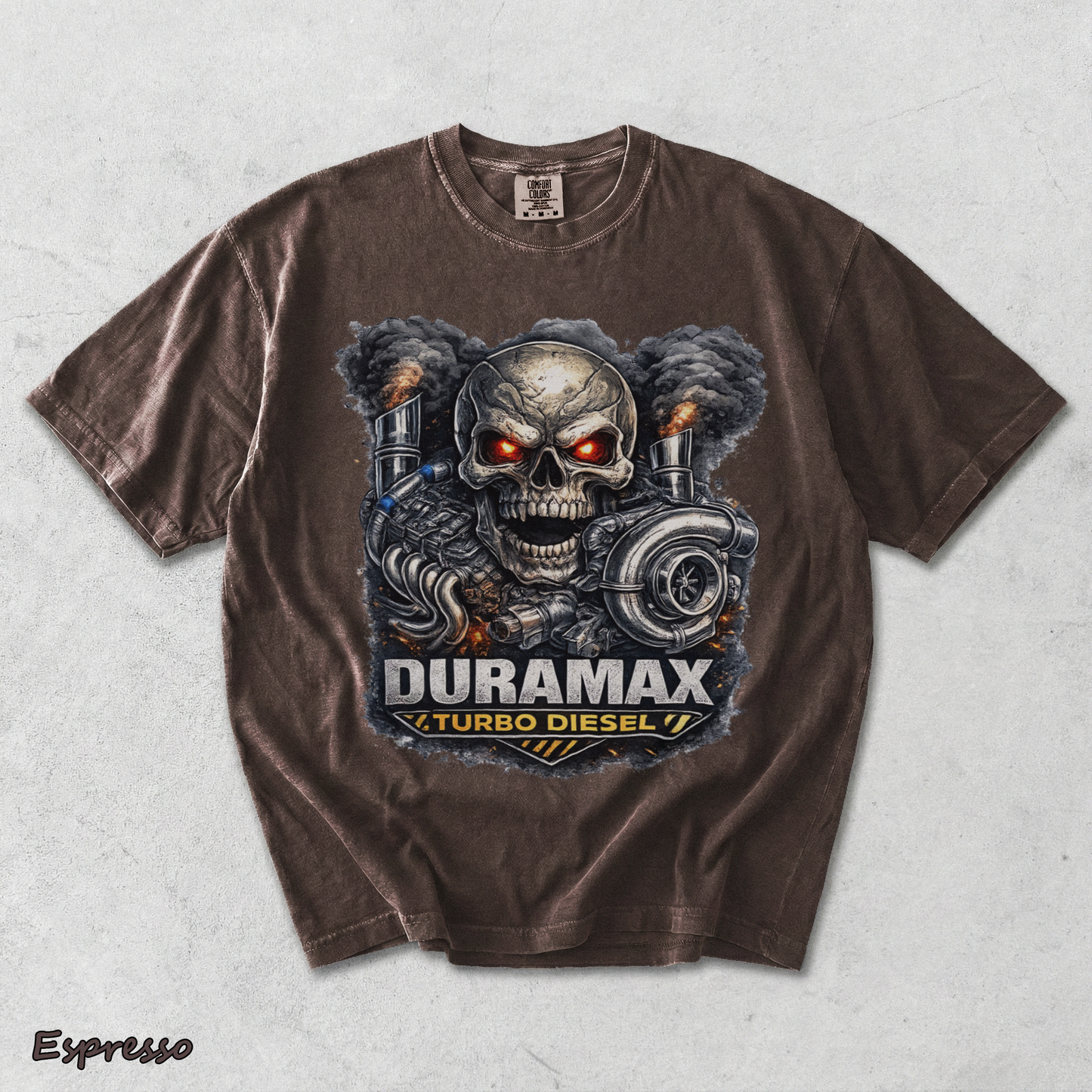 Duramax Turbo Diesel Skull - Espresso mockup