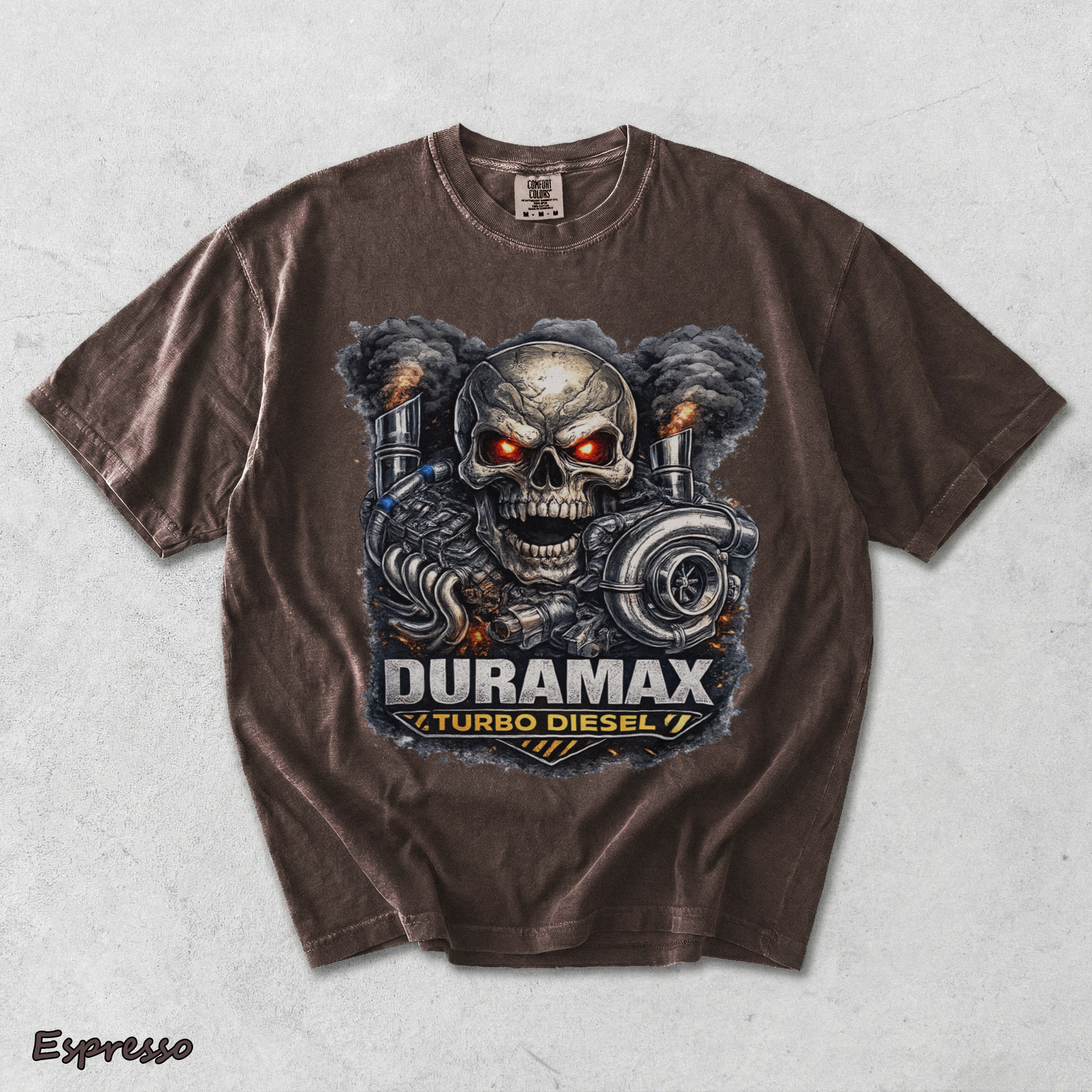 Duramax Turbo Diesel Skull - Espresso mockup