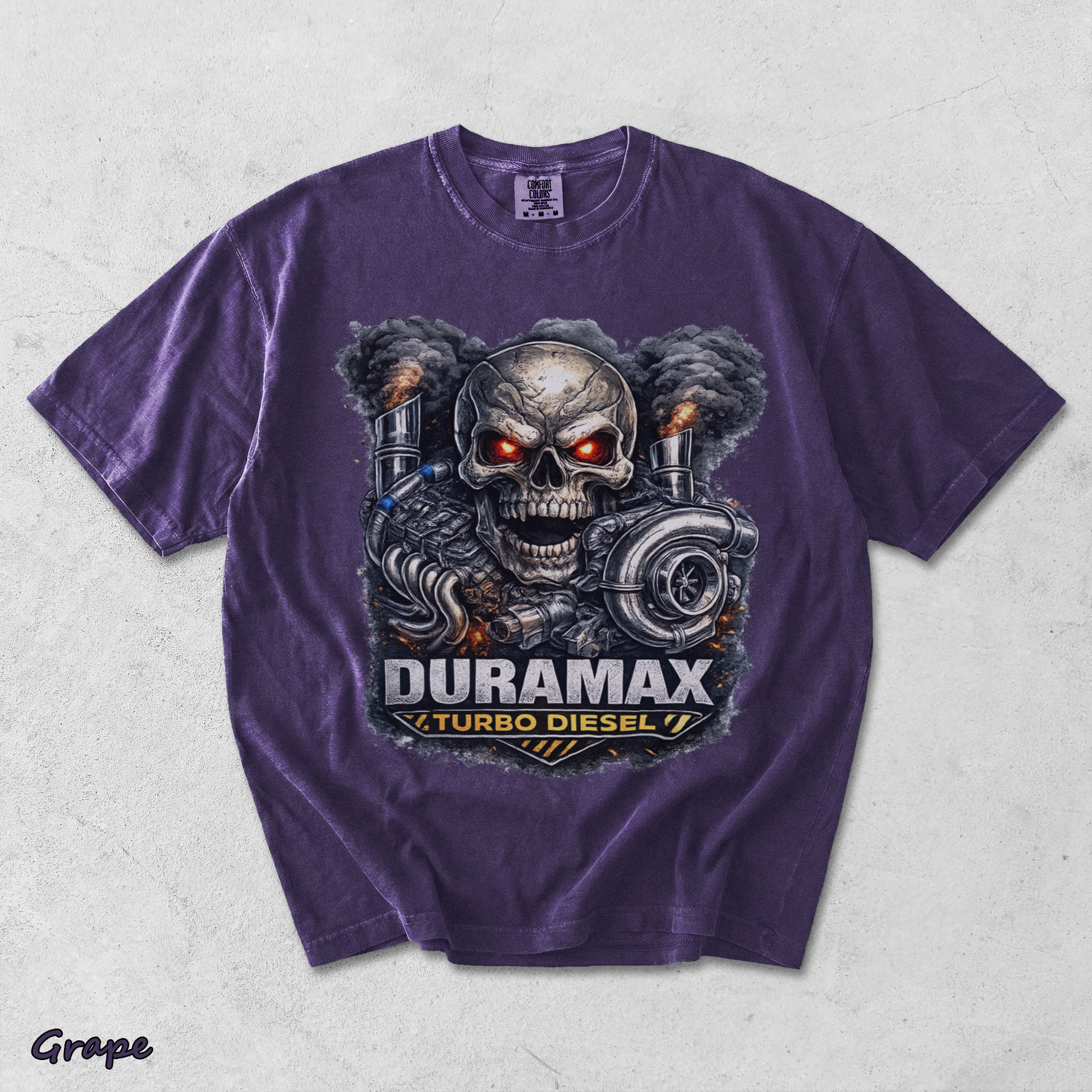Duramax Turbo Diesel Skull - Grape mockup