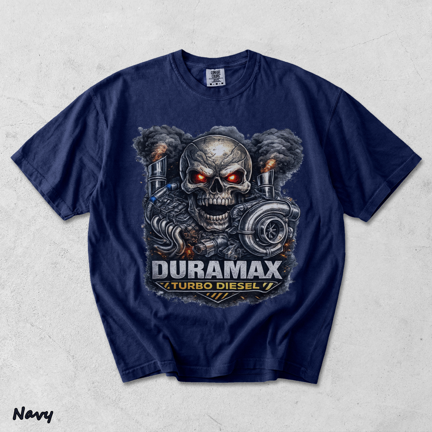 Duramax Turbo Diesel Skull - True Navy mockup
