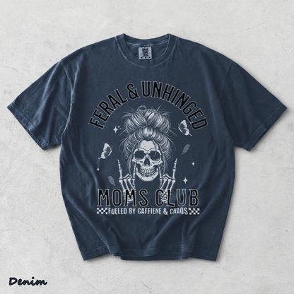 eral and Unhinged Moms Club - Denim mockup
