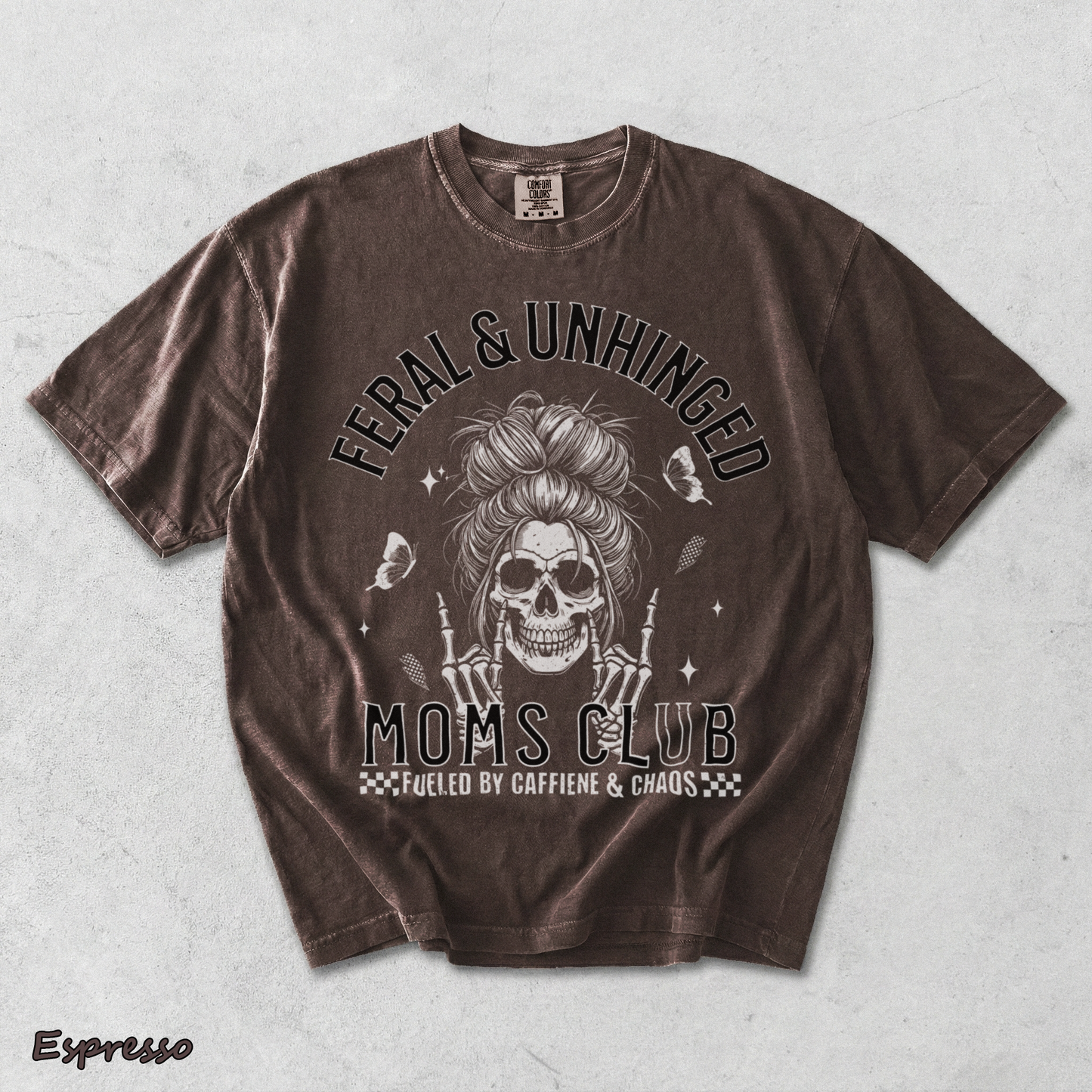 eral and Unhinged Moms Club - Espresso mockup