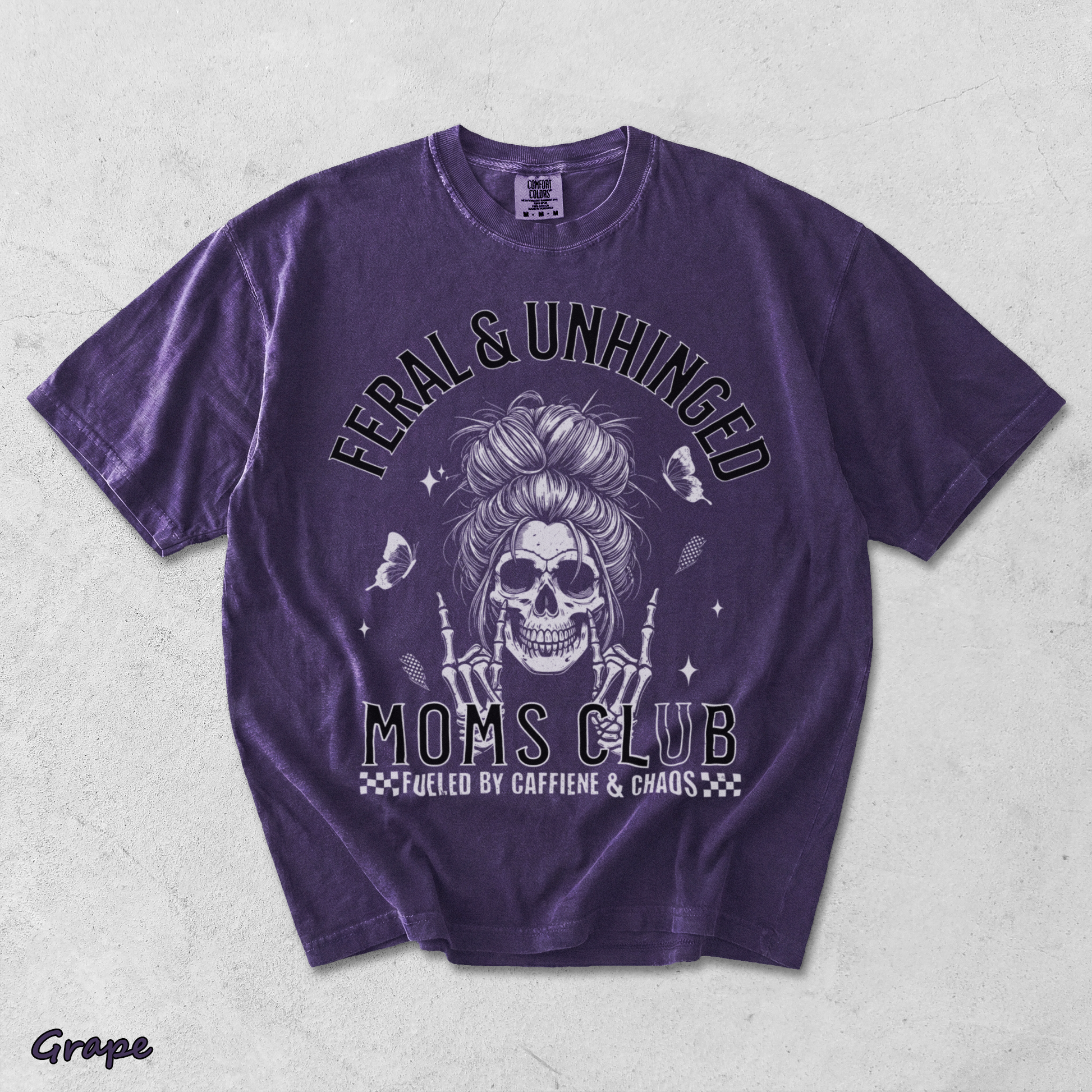 eral and Unhinged Moms Club - Grape mockup