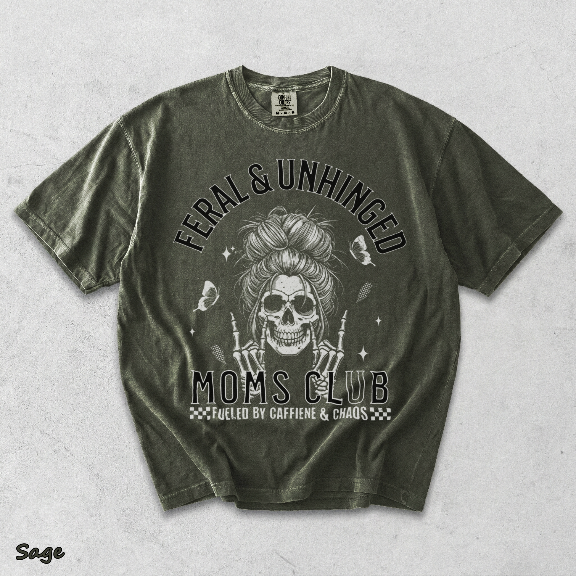 eral and Unhinged Moms Club - Sage mockup