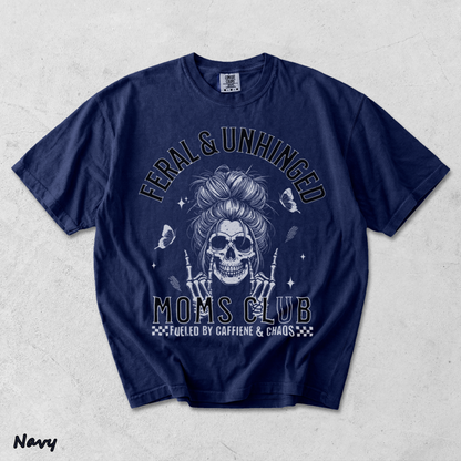eral and Unhinged Moms Club - True Navy mockup