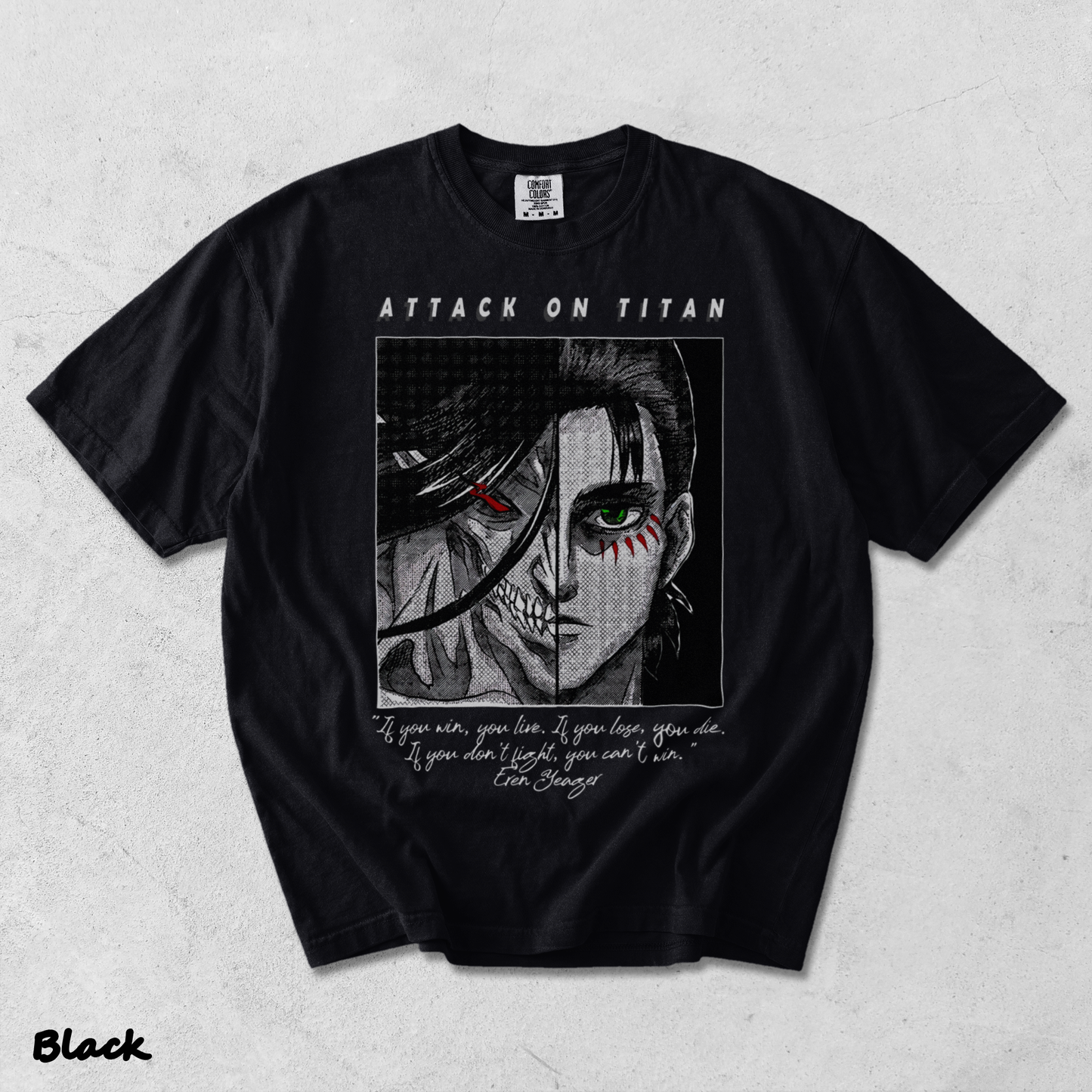 Eren Yeager Attack on Titan - Black mockup