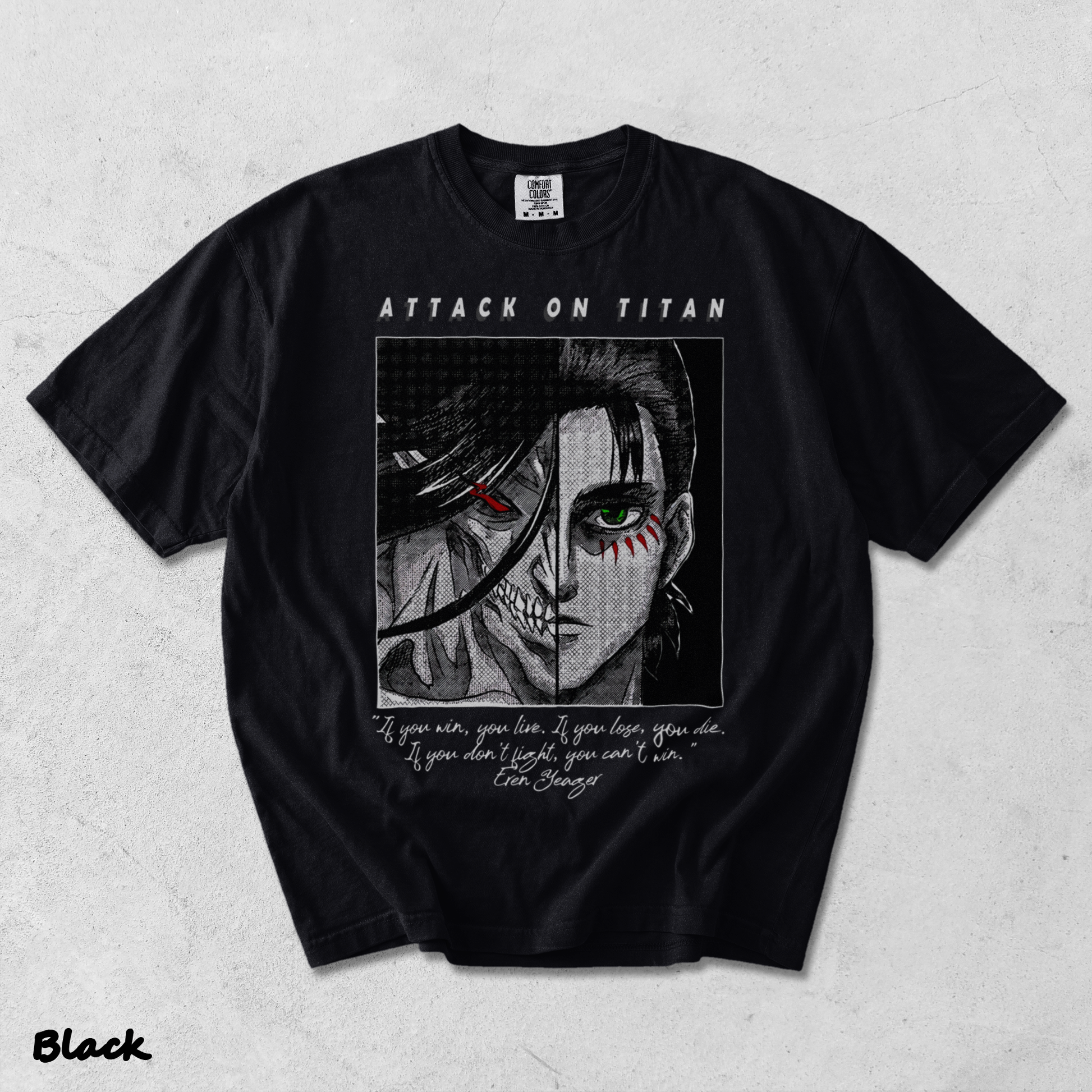 Eren Yeager Attack on Titan - Black mockup