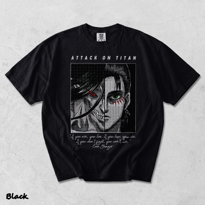 Eren Yeager Attack on Titan - Black mockup