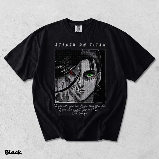 Eren Yeager Attack on Titan - Black mockup