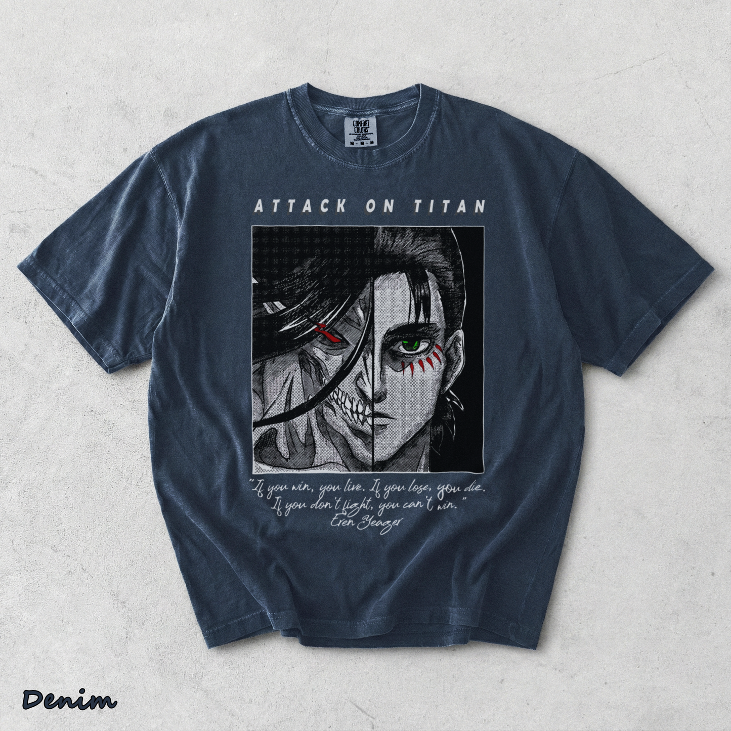 Eren Yeager Attack on Titan - Denim mockup