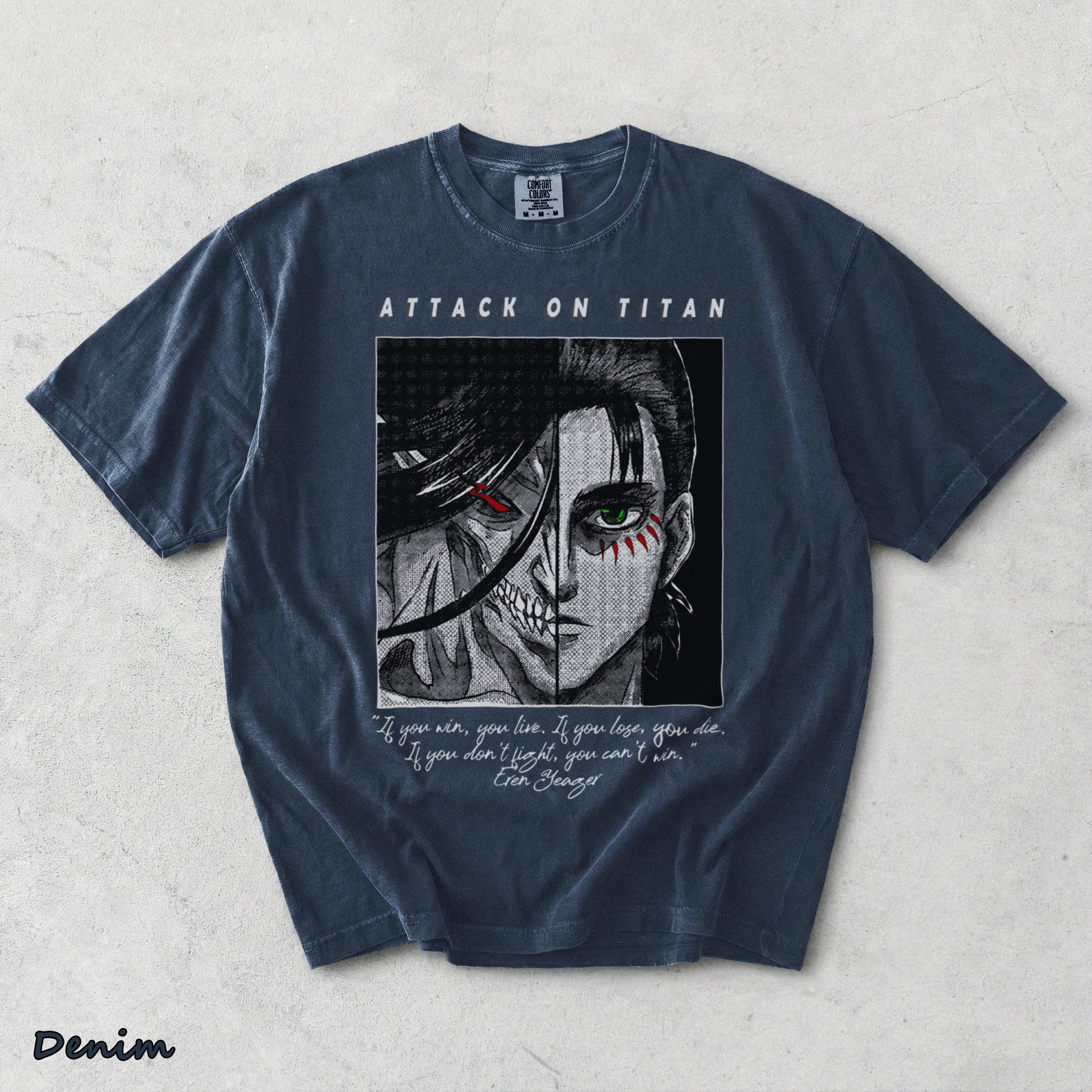 Eren Yeager Attack on Titan - Denim mockup