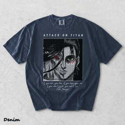 Eren Yeager Attack on Titan - Denim mockup