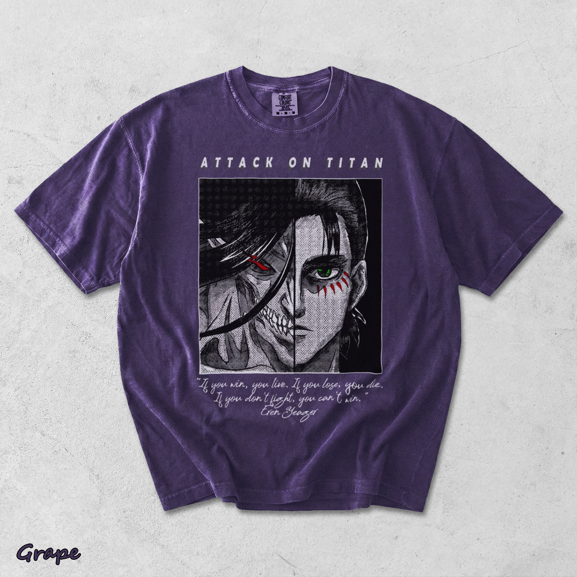 Eren Yeager Attack on Titan - Grape mockup