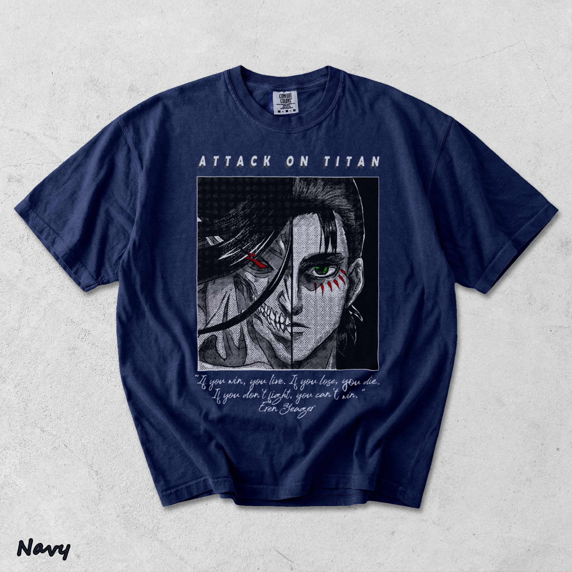Eren Yeager Attack on Titan - True Navy mockup
