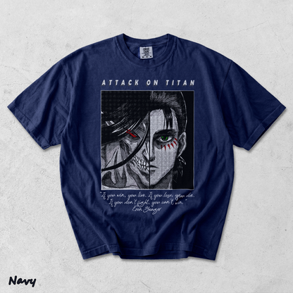 Eren Yeager Attack on Titan - True Navy mockup